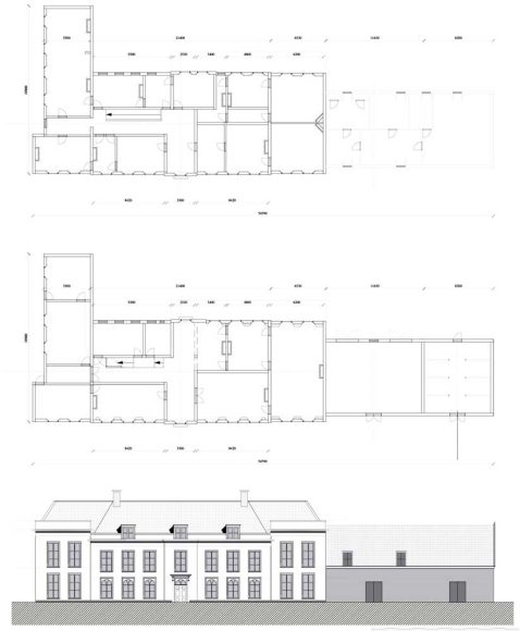 reconstructie Landhuis eind 19e eeuw