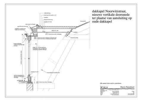 doorsnede nieuwe vergrote dakkapel
